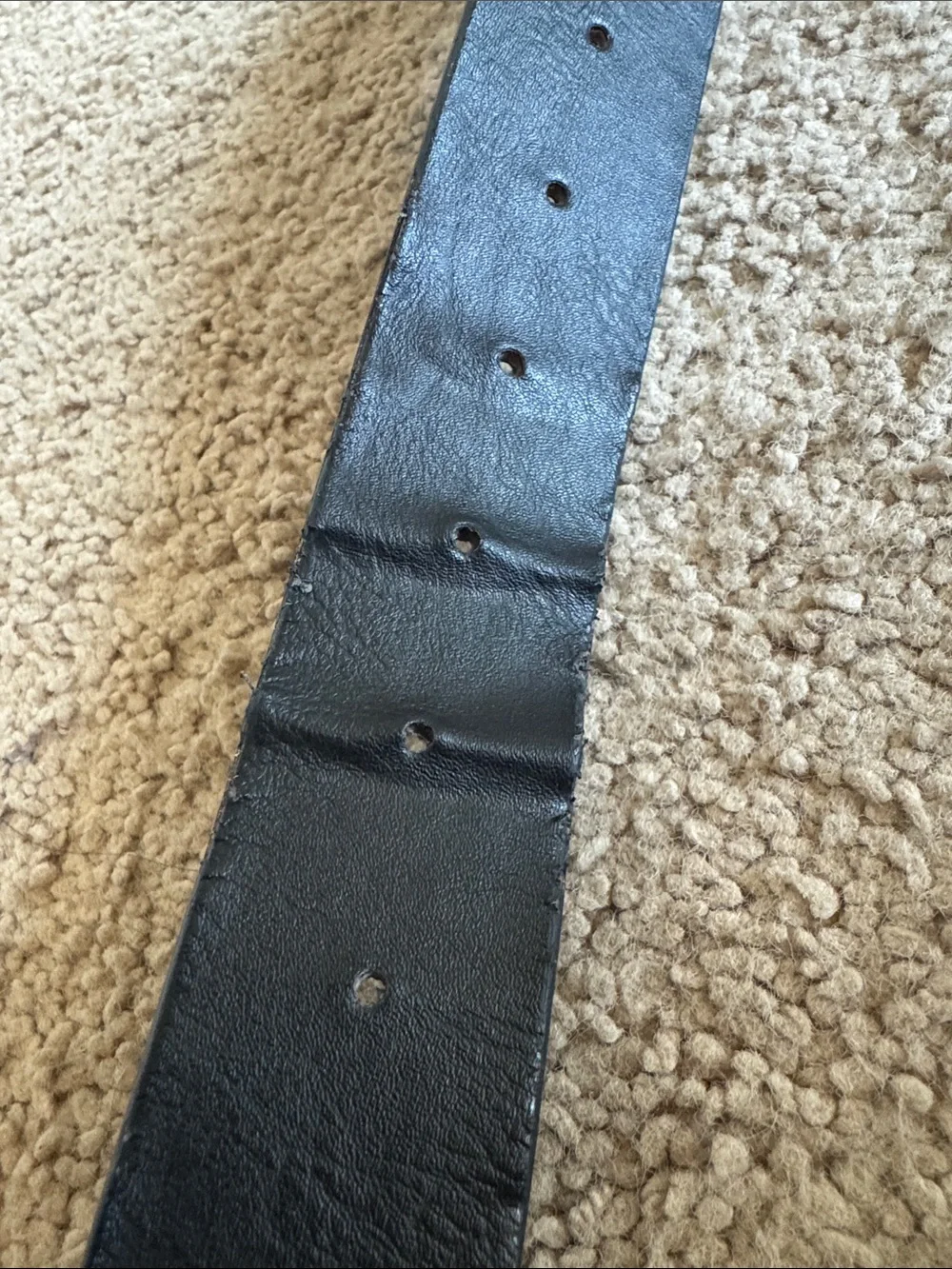 Black Leather Belt with Ornate Silver Buckle